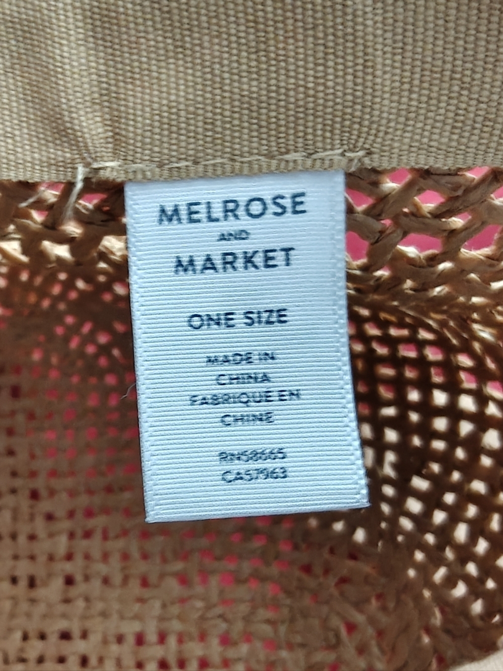 Melrose & Market Natural Straw Baseball Cap - Women - Picture 4 of 6